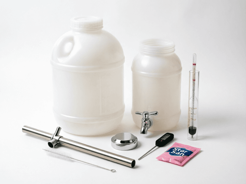 Northern Brewer Essential Homebrew Starter Kit - includes fermentation bucket, bottling bucket, auto-siphon, bottle capper, hydrometer, thermometer and more