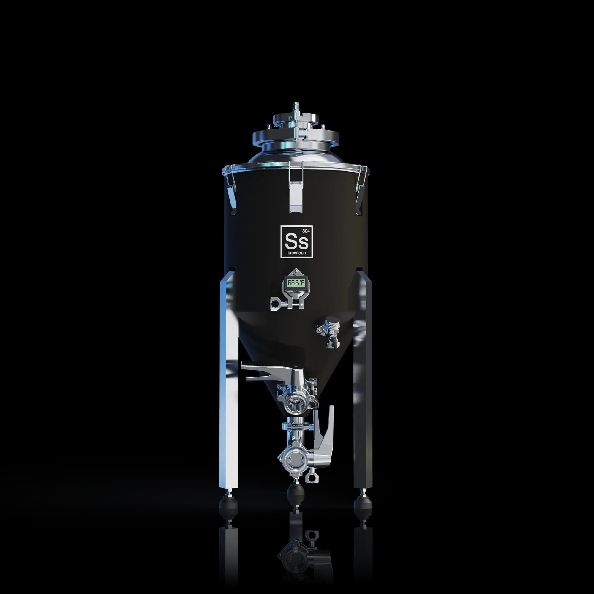 SS Brewtech Unitank 2.0 7 gallon jacketed conical fermenter with welded glycol jacket