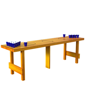 Beer Pong, Table, Cups, Booze, Pong